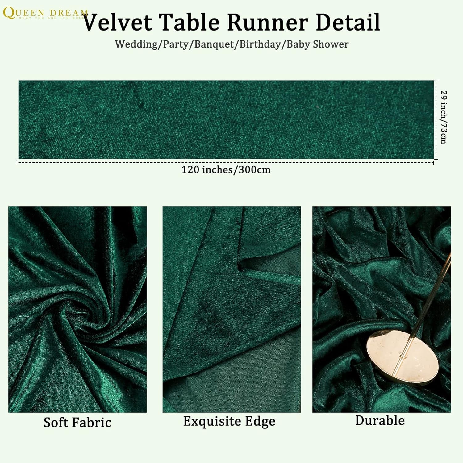 Table Runners Velvet Cotton Table Runner Emerald Velvet Aisle Runner Wedding Table Runner Green Birthday Bachelor Party Holiday Party Event Supplies